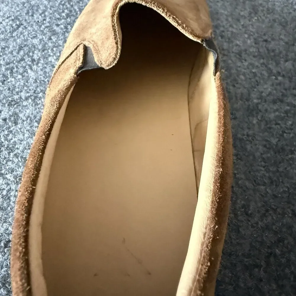 Lactae Hevea Men's Sneakers Brown Suede Slip-On Comfort Shoes Size 10 Casual